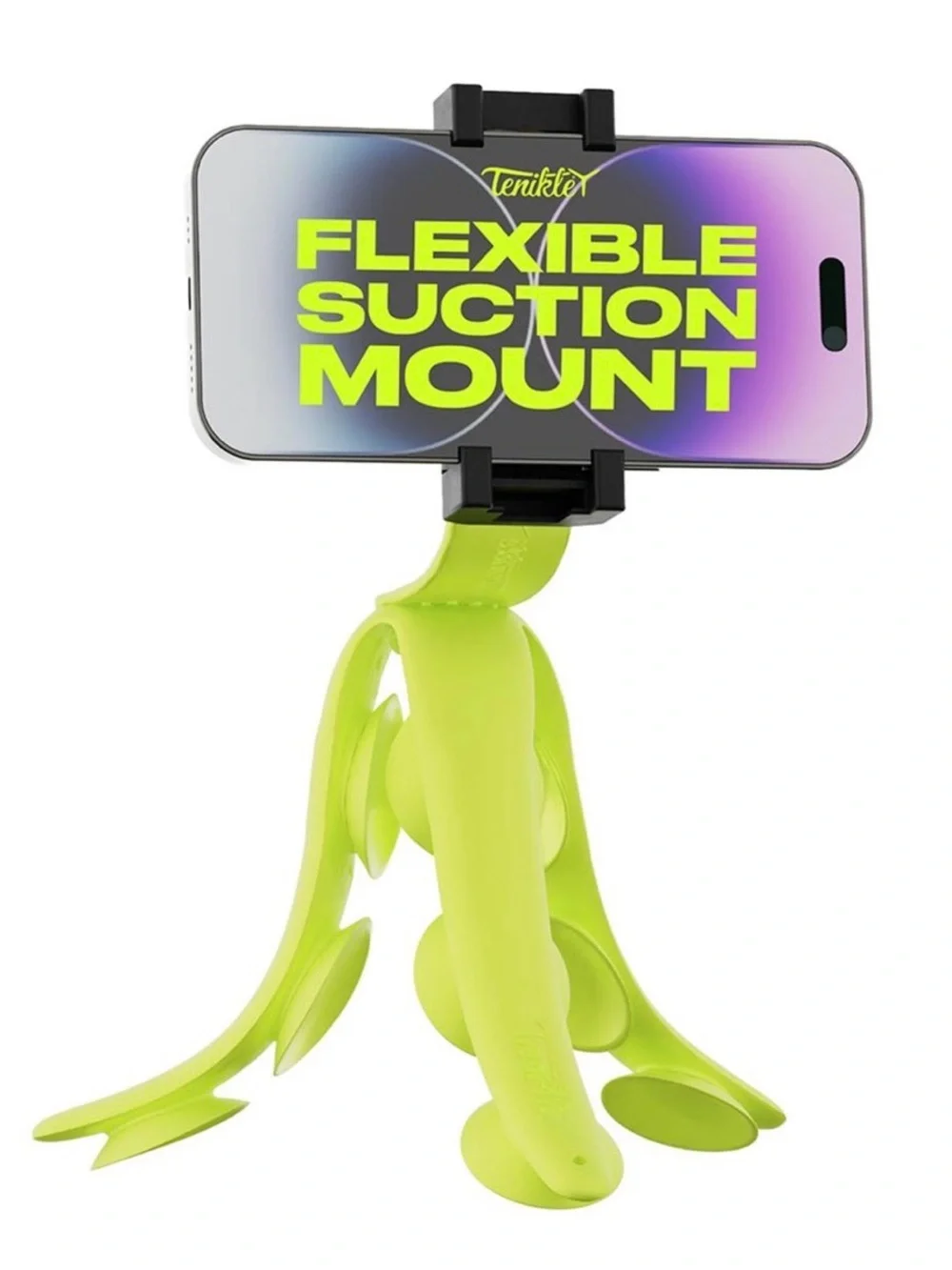Mobile Phone Flexible Suction Mount - Black